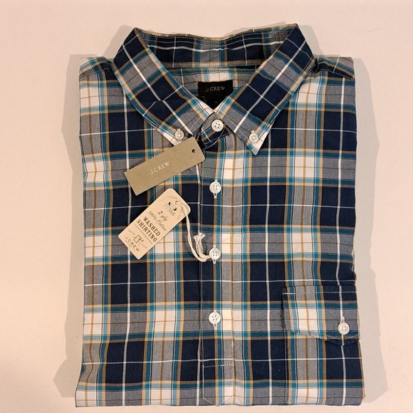 J. Crew Men's XL Four Button Pullover Plaid Shirt New With Tags Style A9334 - Picture 8 of 16